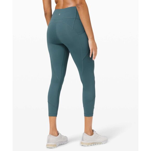 Lululemon All The Right Places Crop II Teal Athletic Leggings Women's Sz 2 - Picture 4 of 10